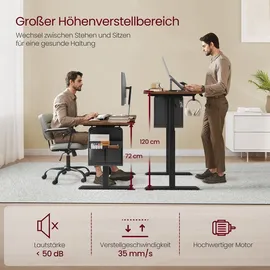 VASAGLE Höhenverstellbarer Schreibtisch elektrisch,