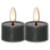 Star Trading Flamme Flow LED-Kerze 5 cm dunkelgrün 2 St.