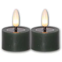 Star Trading Flamme Flow LED-Kerze 5 cm dunkelgrün 2 St.