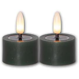 Star Trading Flamme Flow LED-Kerze 5 cm dunkelgrün 2 St.