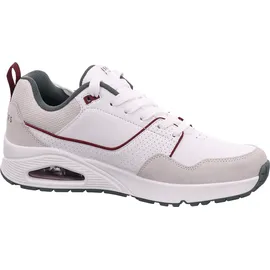 SKECHERS UNO Retro One Herren Weite E Weiß/Grün/Burg Tri 44