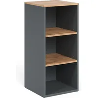Vichy Vichy, Regal, Midischrank Viktor, Anthrazit/Goldkraft Eiche, 40.2 x