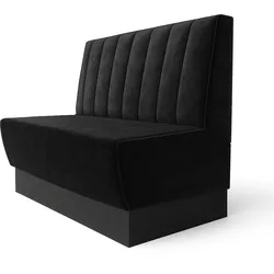 Meyer S | Gastrobank | B:H 200 x 100 cm | Schwarz | Gestreift| Samt