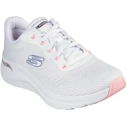 Sneaker SKECHERS "ARCH FIT 2.0-BIG LEAGUE", Damen, Gr. 37, rosa (weiß, rosa), Textil, sportlich, Schuhe Sneaker, Fitnessschuh, Trainingsschuh, Freizeitschuh mit guter Dämpfung, Topseller