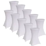 Baumarktplus TRUTZHOLM 10er Set Stehtischhusse 60 cm Weiß