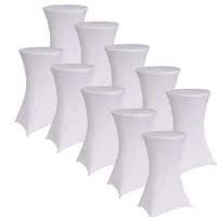 Baumarktplus TRUTZHOLM 10er Set Stehtischhusse 60 cm Weiß