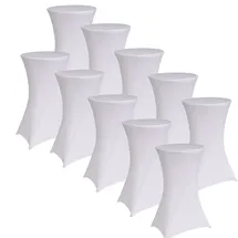 Baumarktplus TRUTZHOLM 10er Set Stehtischhusse 60 cm Weiß