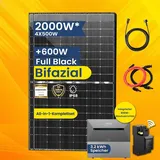 Stegpearl 2000W Komplettset Photovoltaikanlage All-In-One 8m2 inkl. 3,2 kWh Anker SOLIX Solarbank E1600 PRO mit Smarter Zähler