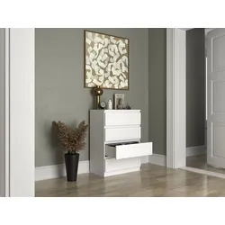 ibonto Kommode Aufbewahrungsschrank mit 4 Schubladen, Elegantes Sideboard
