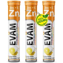 eväm Zink plus Vitamin C Brausetabletten 3 x 20 Stück