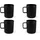 Excelsa Nordic Tasse 0,32 l Schwarz 4 St.