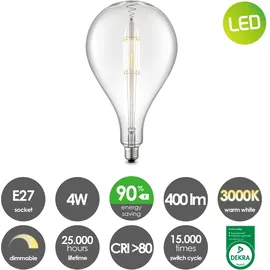Besselink licht LED-Lampe Carbon B E27 4 W neutralweiß 1 St.