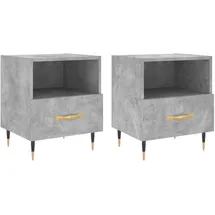 vidaXL Nachtschrank 40 x 35 x 47,5 cm Grau