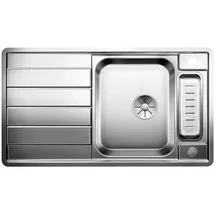 Blanco Axis III 5 S-IF Edelstahl Seidenglanz + Excenterbetätigung + InFino + Glasschneidbrett
