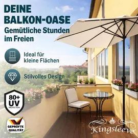 Kingsleeve Sonnenschirm 270 x 135 cm creme