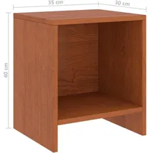vidaXL Nachtschrank 2 Stk. 35 x 30 x 40 cm Honigbraun