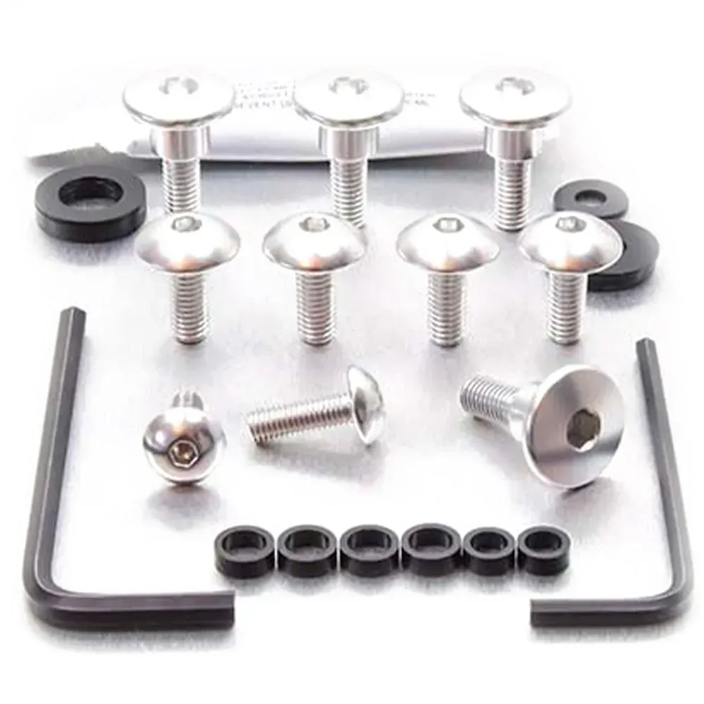 Pro Bolt Kawasaki Fka237s Verkleidungsschrauben-kit - Silver - One Size