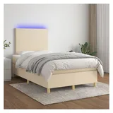 vidaXL Boxspringbett 120 x 200 cm Creme