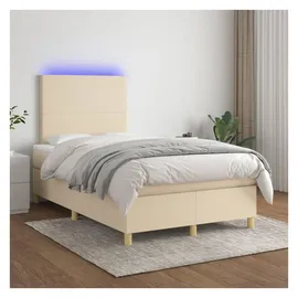 vidaXL Boxspringbett 120 x 200 cm Creme