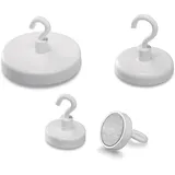 Magnetoplan Hakenmagnet 52636 36mm rund weiß