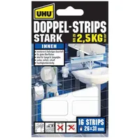 UHU Klebepads Doppel Strips Stark 16 Stk.