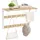 VASAGLE Wandgarderobe 65 x 42 x 30 cm Weiß/Eiche