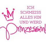 wall-art Wandtattoo »lustiger Spruch Ich werd' Prinzessin«, selbstklebend, entfernbar, pink