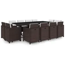 vidaXL Garten-Essgruppe 13-tlg. braun 42552