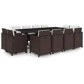 vidaXL Garten-Essgruppe 13-tlg. braun 42552