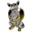 Kremers Schatzkiste Gartenfigur Süsser Drache mit Blumenstrauss 25cm Dekoration Deko für den Garten Drachenfigur Vaklentinstag Geschenk