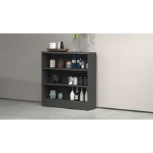kochstation Küchenregal Sole 90 x 25 x 90 cm Grau
