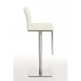 CLP 2er Set Barhocker Panama Kunstlederbezug I Höhenverstellbarer Barstuhl I Thekenhocker Mit Lehne Und Fußstütze