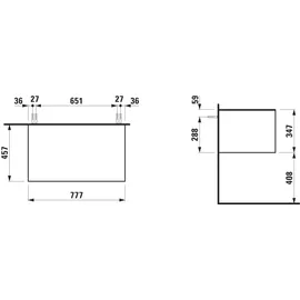 Laufen Schubladenelement 4060150856271 77,5 x 34,5 x 45,5 cm