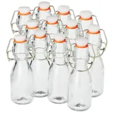 VBS 12er-Pack Mini-Bügelflaschen 14 cm hoch 100 ml Füllmenge Dekoflasche Flasche