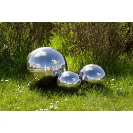 Köhko Gartenkugeln poliert aus hochwertigem Edelstahl 20, 25 und cm Dekokugeln-Set