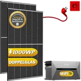 Alpha Solar Balkonkraftwerk Set mit Speicher 1000Wp / 800W mit Trina Vertex S+ und Anker SOLIX Solarbank 2 E1600 Plus