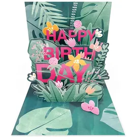 Grafik-Werkstatt Grafik Werkstatt |Pretty Pop-Up Karte | dreidimensional | Happy Birthday