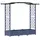 vidaXL Hochbeet mit Rankgitter und Dach 169 x 40 x 125 cm Grau
