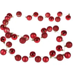 Lichterkette Weihnachten LED Rot 2m Kugeln