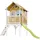 Axi Spielhaus Laura Braun/Weiß mit Rutsche Hellgrün 318 x 272 x 191 cm