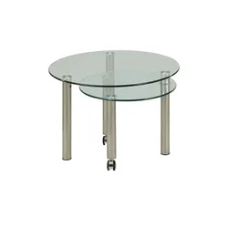 Couchtisch  Kenda , transparent/klar , Maße (cm): H: 45  Ø: 75