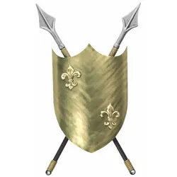 Casa Padrino Mittelalter Metall LED Wandleuchte Messing / Silber / Schwarz H. 63 cm