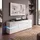 Vladon TV-Aufsatz 138,5x9,5x34,5 cm Schwarz Hochglanz/Weiß Matt MDF