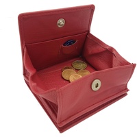 echt Leder Geldbörse Portemonnaie Wiener Schachtel Jockey Club rot RFID Schutz