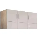Xora Aufsatzschrank, Weiß, Eiche, Kunststoff, 120x40x54 cm, BQ - Bündnis für Qualität, Made in Germany, DIN EN ISO 9001, Waschküche, Mehrzweckschränke