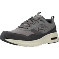 SKECHERS Herren Skech-AIR Court Homegrown Sneaker, Grey Suede/Mesh/Duraleather/Trim, 43 EU