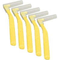 Tragbare L-förmige Interdentalbürsten, feine Textur, medizinischer Nylondraht, 5 Stück L-förmige Interdentalbürsten für die Zahnpflege(Gelb)