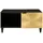 vidaXL Couchtisch Schwarz und Gold Mangoholz 80 x 50 x 40 cm