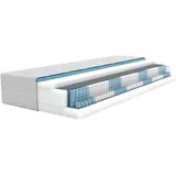 Älgdröm Taschenfederkernmatratze Sonet 28, 7 Zonen Matratze 90x200 cm, & 2 Jahre Gewährleistung - mind. 14 Tage Rückgaberecht - weiß, - 90x200