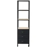 Tikamoon Hochschrank 43 x 167 x 40 cm Schwarz Metall